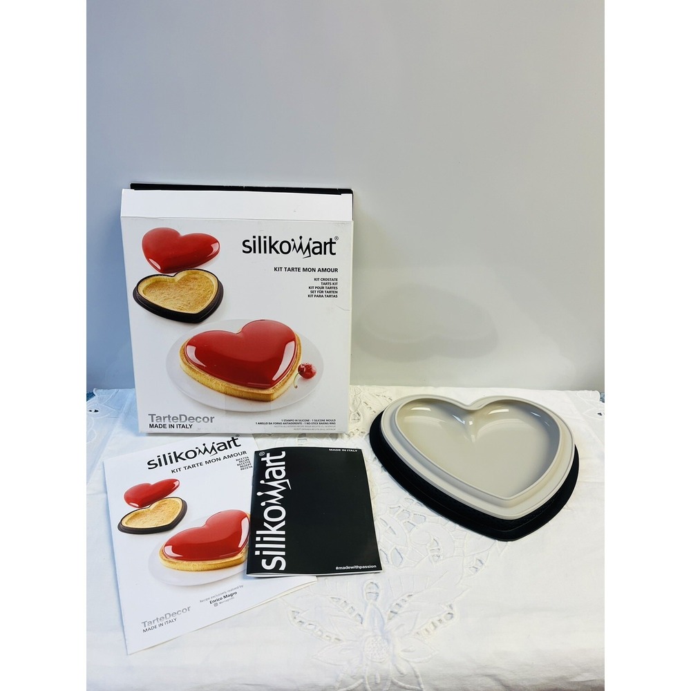 Silikomart Kit Tarte Mon Amour Heart Mold Valentine Dessert Bakeware Italy NEW